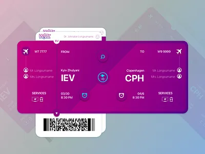 Boardingpass air airlines boarding pass concept ios mobile travel ui ux