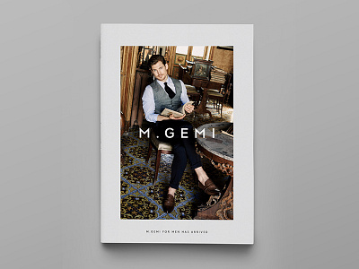 M.Gemi Mens Packaging Insert booklet branding brochure editorial fashion insert layout lookbook mockup packaging insert print typography