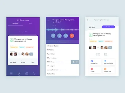 Yconference app conference iphone ui ux