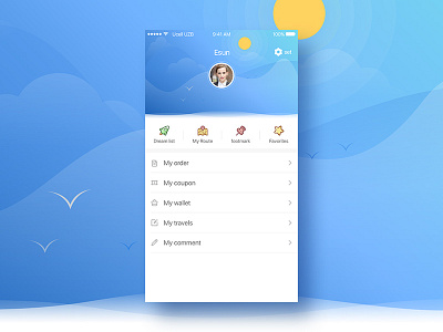 Personal Center ui ux