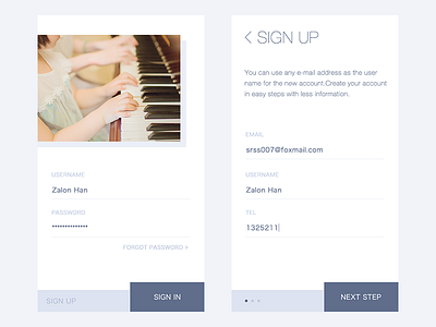 Sign up app design gui iphone login mobile sign in sign up ui ui100days ux