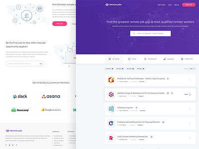 iRemote.jobs - Job Board UI freelance job board remote remote work ui user interface web design