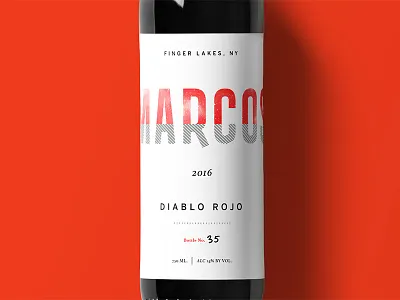 Marcos Wine Label Mockup beverage design food label logo packaging texture typography wine