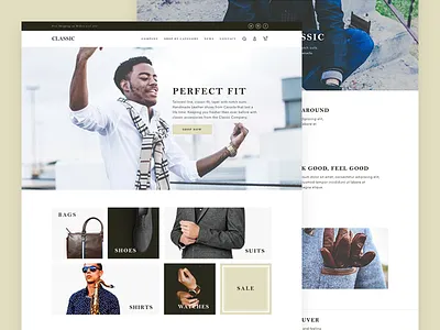Classic Fashion eCommerce Theme classic ecommerce fashion shop store theme ui ux website
