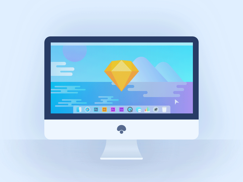 Sketch Juice animation gif icon imac