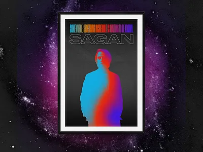 Sagan – Poster black cartel design diseño druk mexico mexico city poster science space type typography