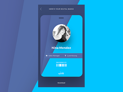 Eyewiz Digital Badge app badge hotels staff tourism traveling travels ui uidesign ux uxdesign