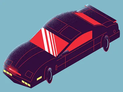 Kitt from Knight Rider 1980s design illustration illustrator knight rider minimal television vector