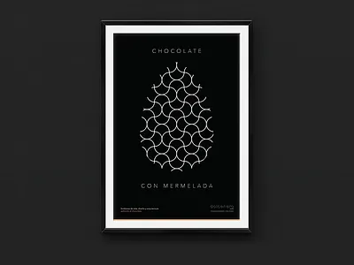 Dolcenero – Poster 2 (Chocolate with Marmalade) avenir black cartel design diseño mexico mexico city poster type typography