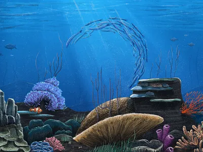 Silhouette Month 6 baby bottom drawing fish illustration ocean outline sea silhouette under underwater water