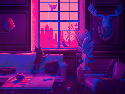 Stendeco dog illustration interior
