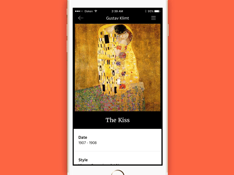 Museumo Feed app article feed gallery ios museum painting picture scan scanning ui ux