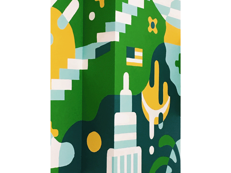 Dropbox for Good: Mission High School Maker Lab dropbox illustration mural san francisco