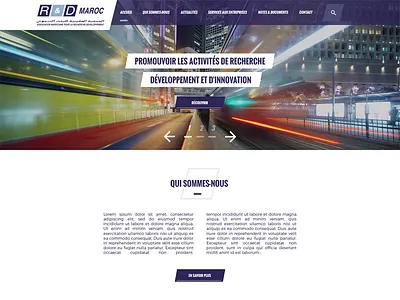R&D MAROC Website black blue interface purple siteweb ui user ux white