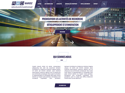 R&D MAROC Website black blue interface purple siteweb ui user ux white