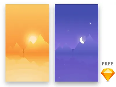 Weather App Background Image Free dailyui free background free download free sketch freebie midnight background night background sketch resources sunny background image ui ux design weather app weather background