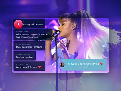 Broadcaster View chat cta kastr menu stream ui ux
