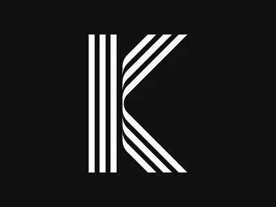 Letter K clean fold k letter lettering logo logotype minimal modern paper textile typography