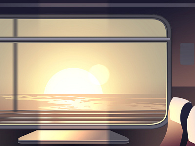 Train Window adventure book colorful discovering illustration nature panorama trystram