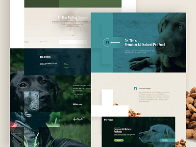 Dr. Tim's branding case study dog e commerce ecommerce elegant seagulls food pet shop website