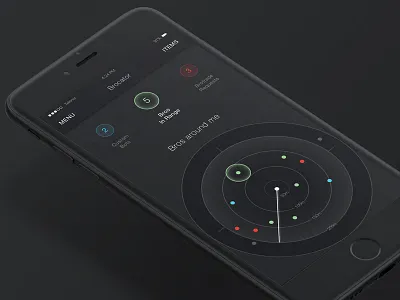 Radar in iOS Trading App app app design apple design ios ios app mobile mobile interface mobile ui radar ui user interface