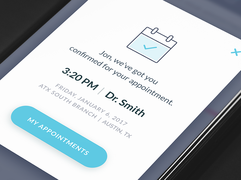 Example of Appointment Confirmation