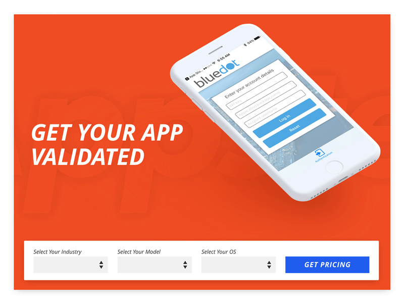 App Dev Landing Page app branding cro development form iphone landing page layout ui ux