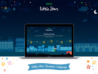 NSPCC little stars animation branding campaign charity children fundraising illustration interactive logo parallax platform responsive ui uidesign user experience userinterface ux web webdesign