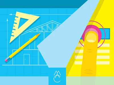 UX, UI, What? blueprint cyan draft finger pencil ui user experience user interface ux website