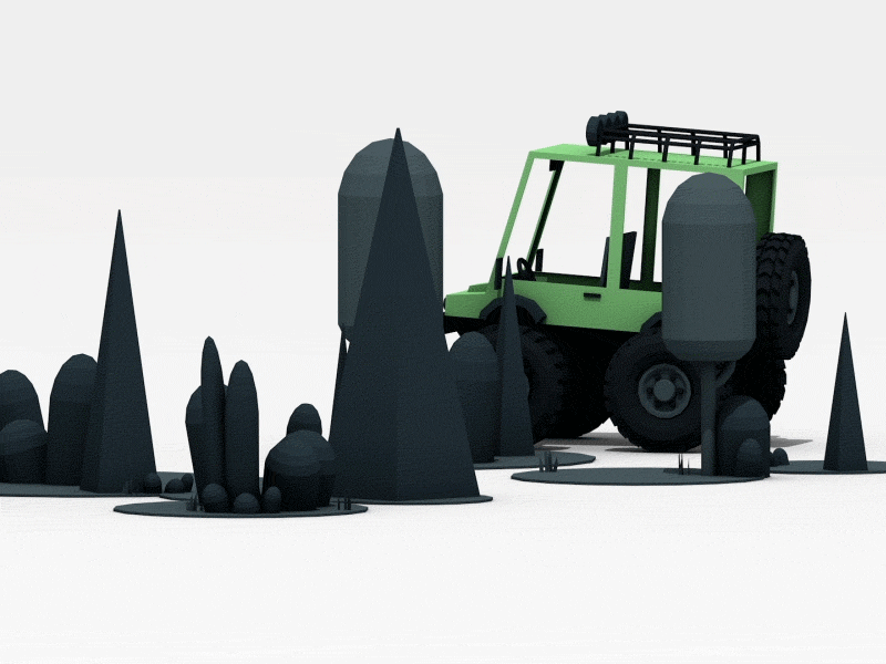 The Furrow Collaboration (SUV) 3d animation c4d car cinema 4d gif motion design motion graphics rig