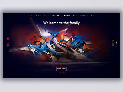 Ironlak pg redesign graffiti homepage landing navigation spraypaint ui ux web webdesign