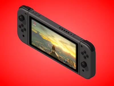 Nintendo Switch 3d isometric nintendo switch