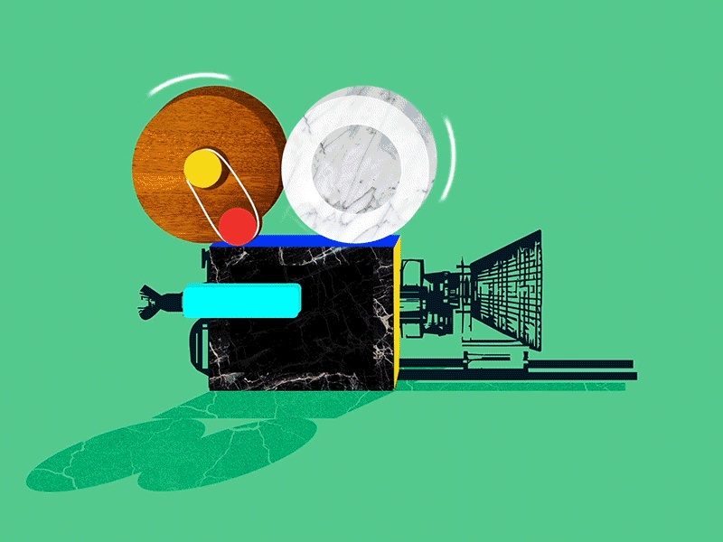 Camera rolling camera collage gif motion design pattern psychedelic texture textures vintage