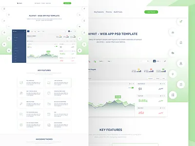 PlayKit - Responsive Web App Kit #3 admin app application bootstrap charts crm dashboard kit panel ui visualization web app