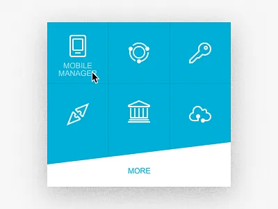 Animated Icon Dropdown Menu animation gif