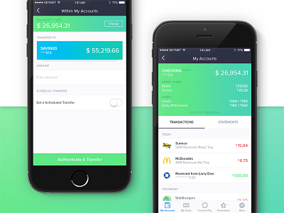 Edison Bank App - My accounts & Transfer Money accounts balance bank debit finance financial ios iphone money statements transactions transfer