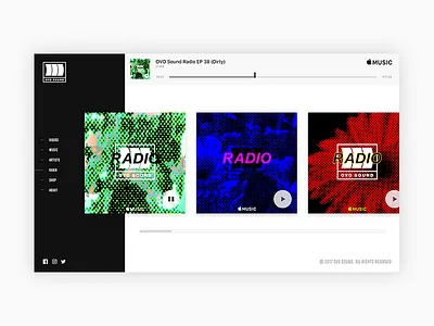 OVO Sound Redesign (Radio) drake dvsn majid jordan ovo ovo sound partynextdoor radio ui user experience user interface ux web design