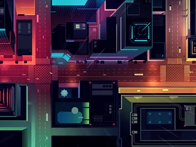 Gone Trystram 05 Copie car city drive futur gone illustration light neon rain retro travel