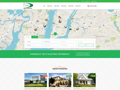 D'Agostino Real Estate Website Mockup affinity designer mockup real estate ui design ux design website website design