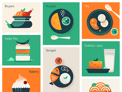 Variety on a platter barbeque bengali biryani dhokla idly indian food kerala lassi punjabi roti south india vada pav