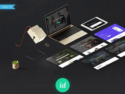 ID-kit - Multipurpose UI Kit 2017 cool new popular trend ui ui elements ui kit ux web elements