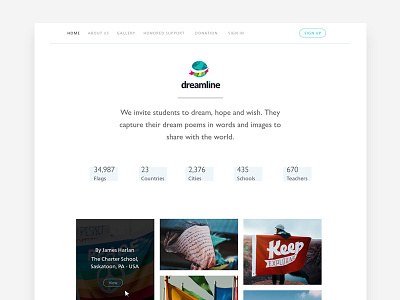 DreamLine Home Page clean landing page minimal ui uiux ux web app web design