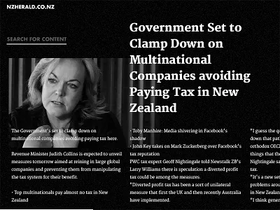 NewsS - Article article black blog bw clean news type typography web website white