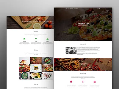 Culinary Portfolio Template bootstrap css design html javascript js material design responsive template ui ux web