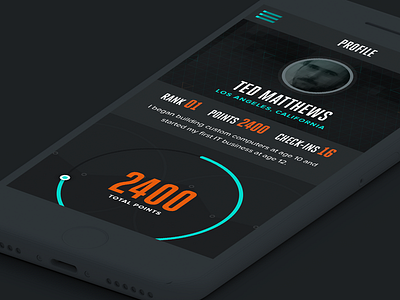 The Runner: Mobile App Exploration android app art direction chart dark iphone mobile tv ux