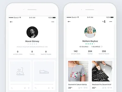 Profile & Empty States empty state profile shopping ui ux zebramo