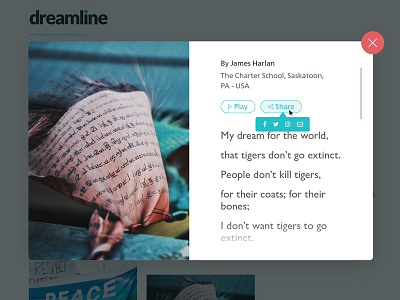 DreamLine Modal clean minimal modal ui uiux ux web app web design