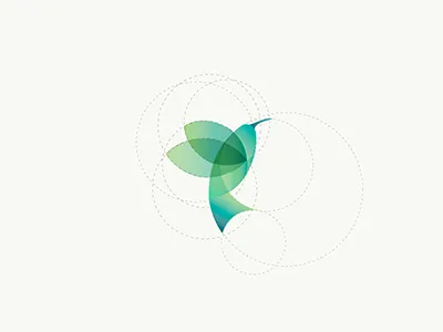 Hummingbird animal mark bird black blue design graphic green hummingbird logo logo design mark simple