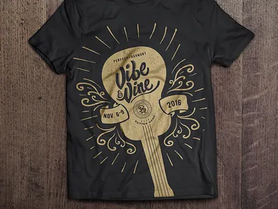 Vibe And Vine - Music Festival T-Shirt americana guitar ilustration music music festival print print design shirt shirt design sutter home t shirt vintage