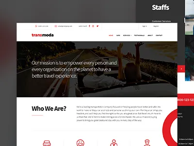 Car Rental and Travel About Page about car design page rental team travel web